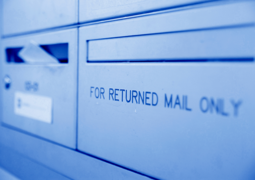 Returned mail slot
