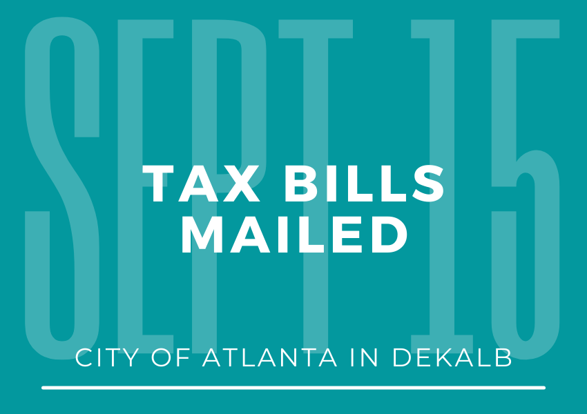 City of Atlanta in DeKalb bills mailing Sept. 15