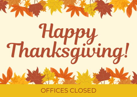 Thanksgiving Holiday (Offices Closed) | DeKalb Tax Commissioner