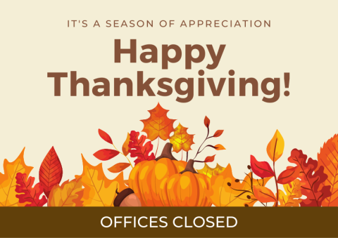 Thanksgiving Holiday (OFFICES CLOSED) | DeKalb Tax Commissioner