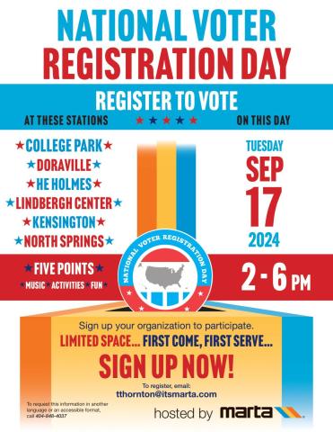 marta voter registration event