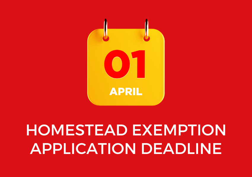 Homestead Applications Due April 1