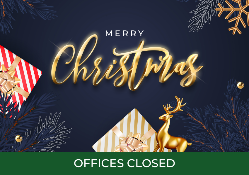 Offices closed for holiday