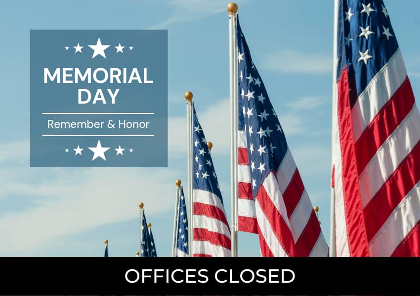 memorial day closed